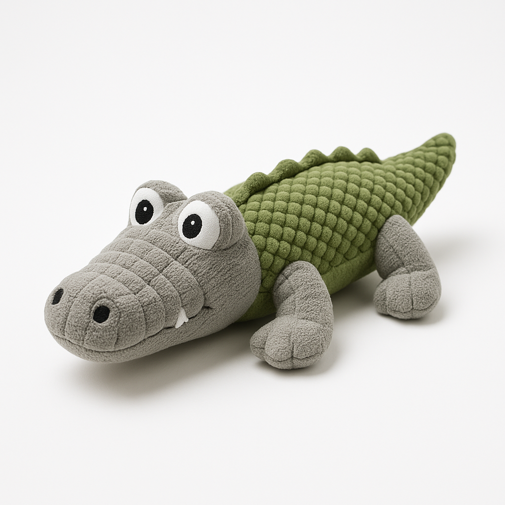 Squeaky Plush Crocodile Dog Toy