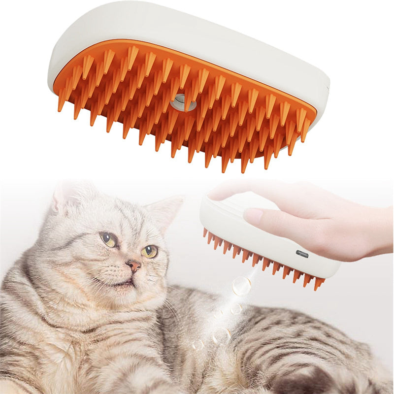Rechargeable Pet Grooming Comb with Steam Spray