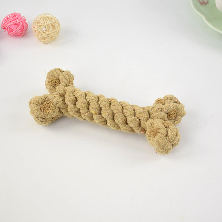 Squeaky Bone Chew Toy - Brown