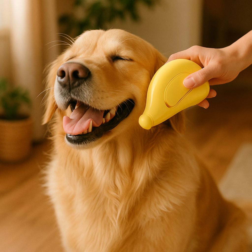 3-in-1 Electric Cat and Dog Grooming Brush - lifestyle