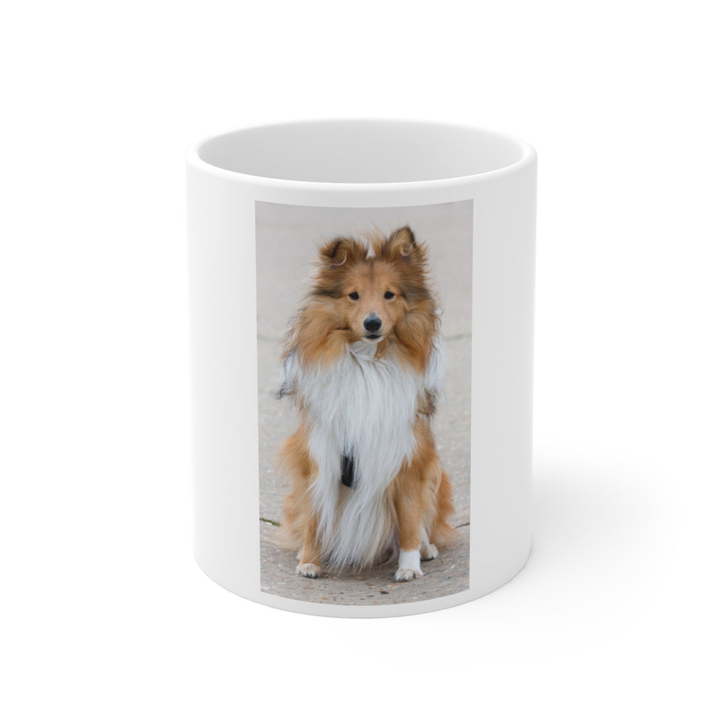 Cute Sheltie Dog Portrait Mug