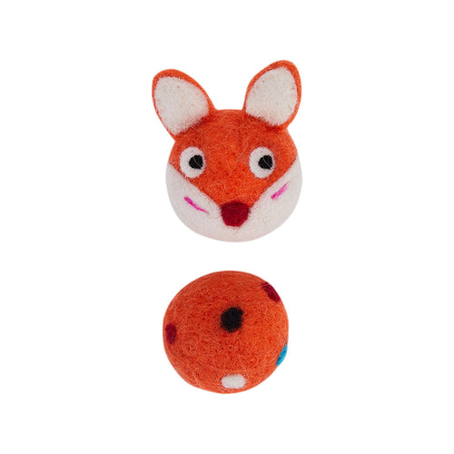 Colorful Felt Cat Toy Ball with Bell