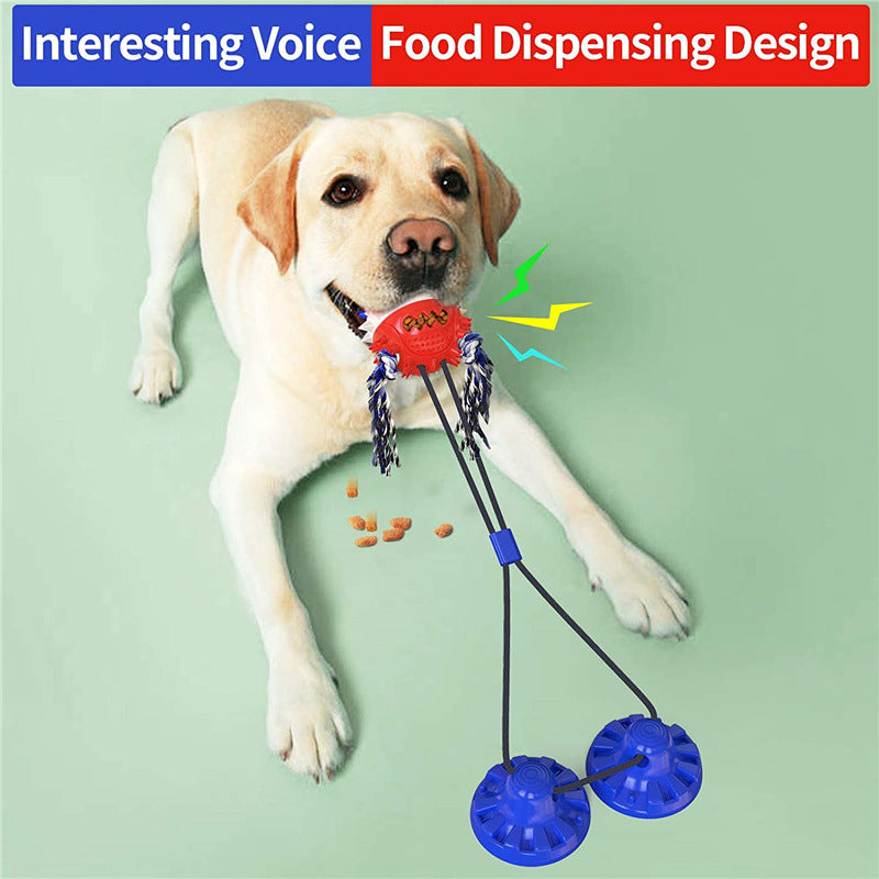 Indestructible Suction Cup Dog Chew Toy for Large Dogs