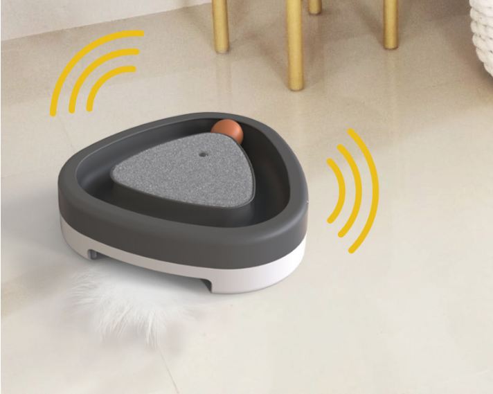 Interactive Triangle Turntable Cat Toy