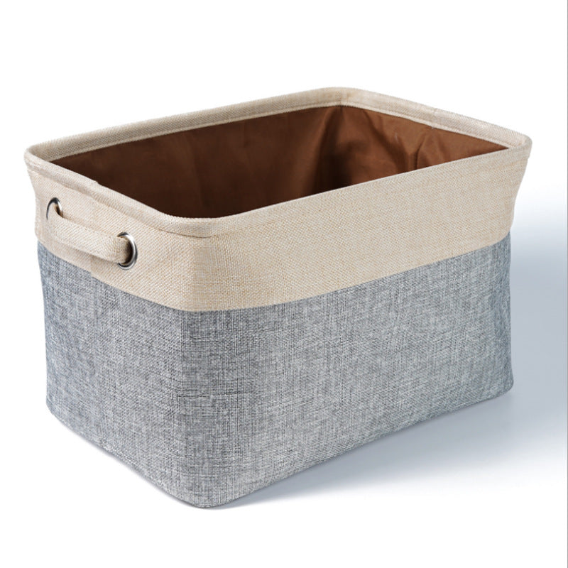 Stylish Linen Dog Toy Basket