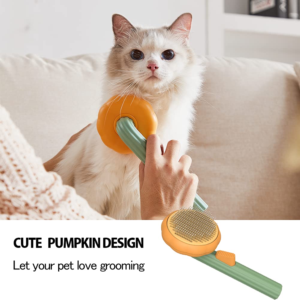 Self-Cleaning Pumpkin Grooming Brush