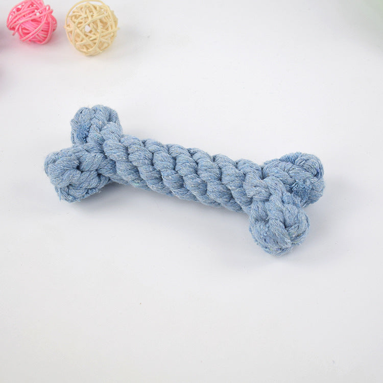 Squeaky Bone Chew Toy - Blue