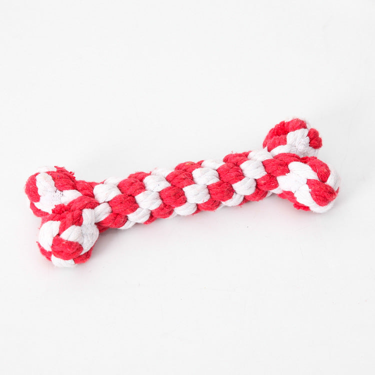 Squeaky Bone Chew Toy - Red