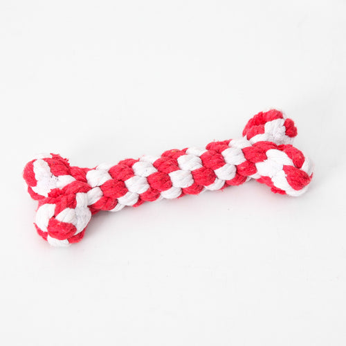 Squeaky Bone Chew Toy - Red