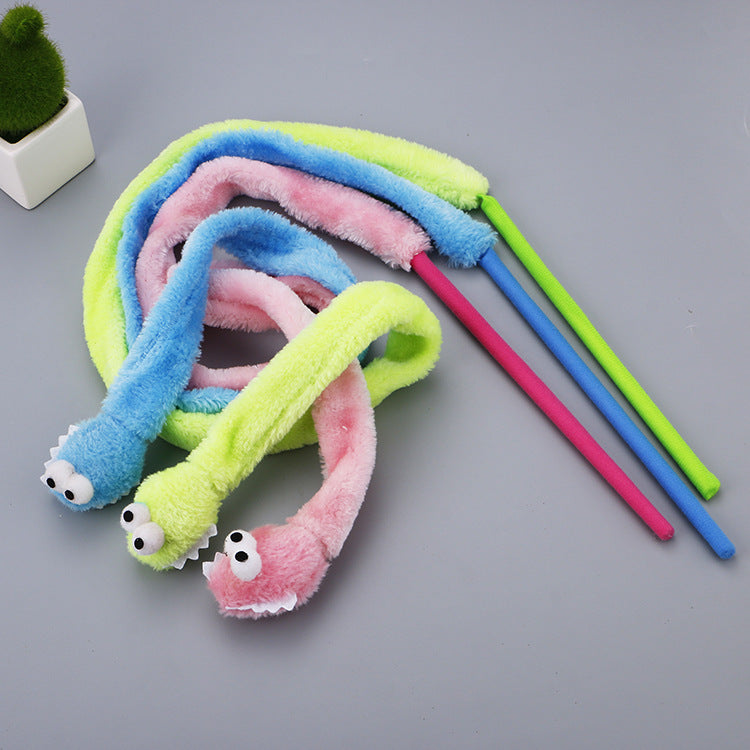 Interactive Cartoon Snake Cat Toy