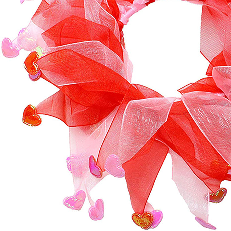 Valentine's Day Pet Hairband and Scarf Set