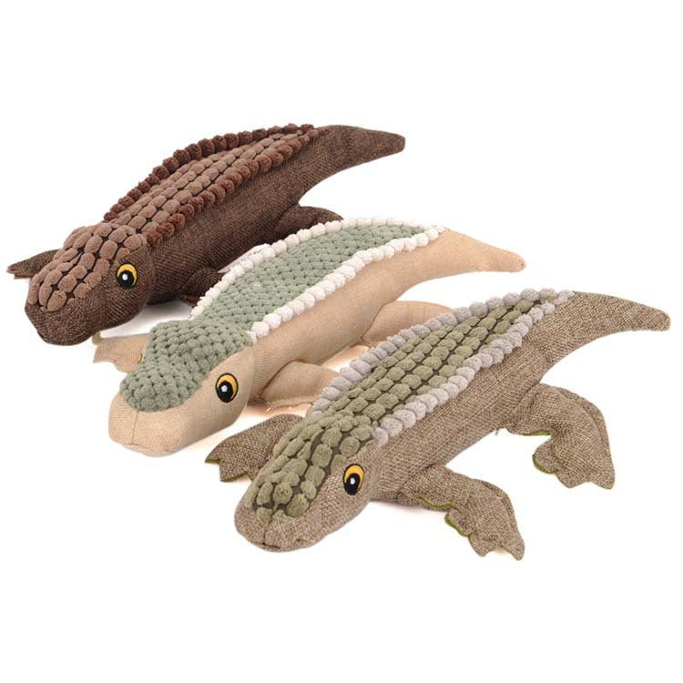 Squeaky Plush Crocodile Dog Toy