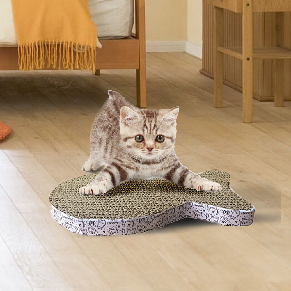 Fun Corrugated Cat Scratchers in Charming Designs