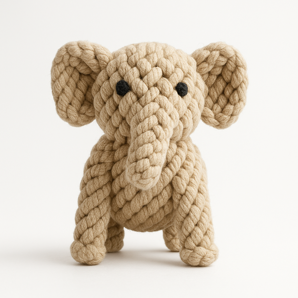 Durable Woven Elephant Chew Toy