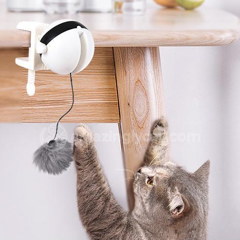 Interactive Electric Motion Cat Toy with Fur Ball