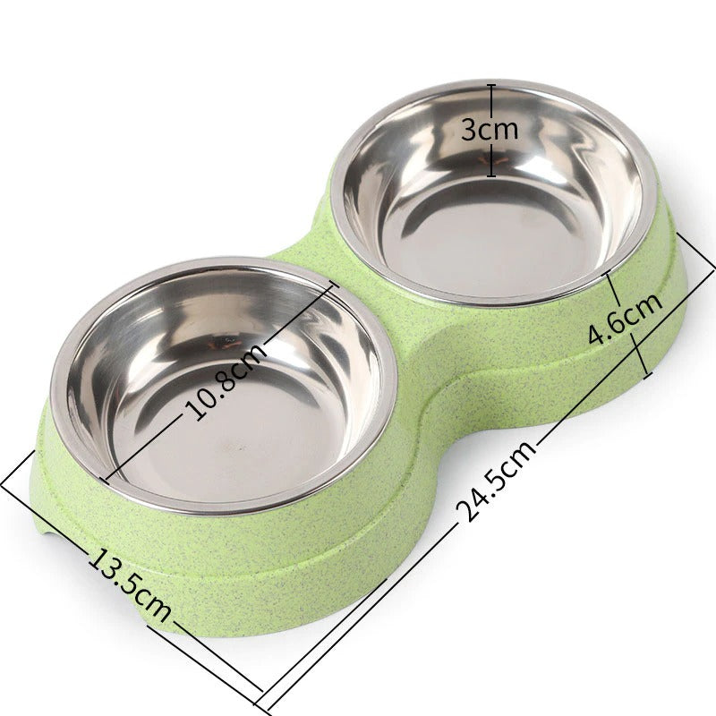 Double Pet Bowls for Food and Water