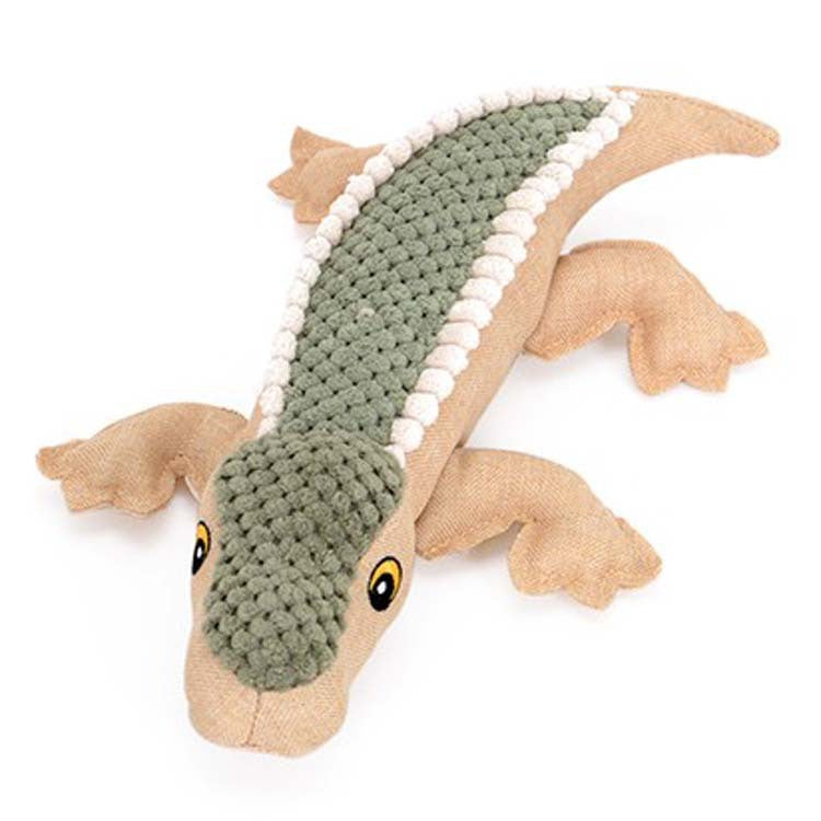 Squeaky Plush Crocodile Dog Toy