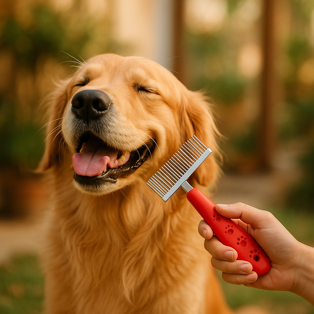 Double-Sided Pet Grooming Comb - lifestyle