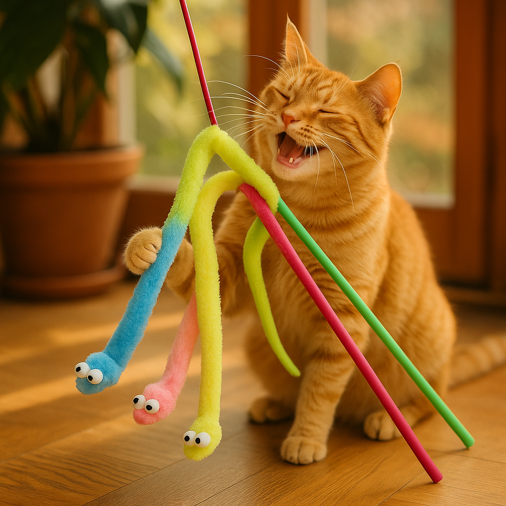 Pet cat toy cartoon snake funny cat rod cat interactive toy funny cat rod - lifestyle