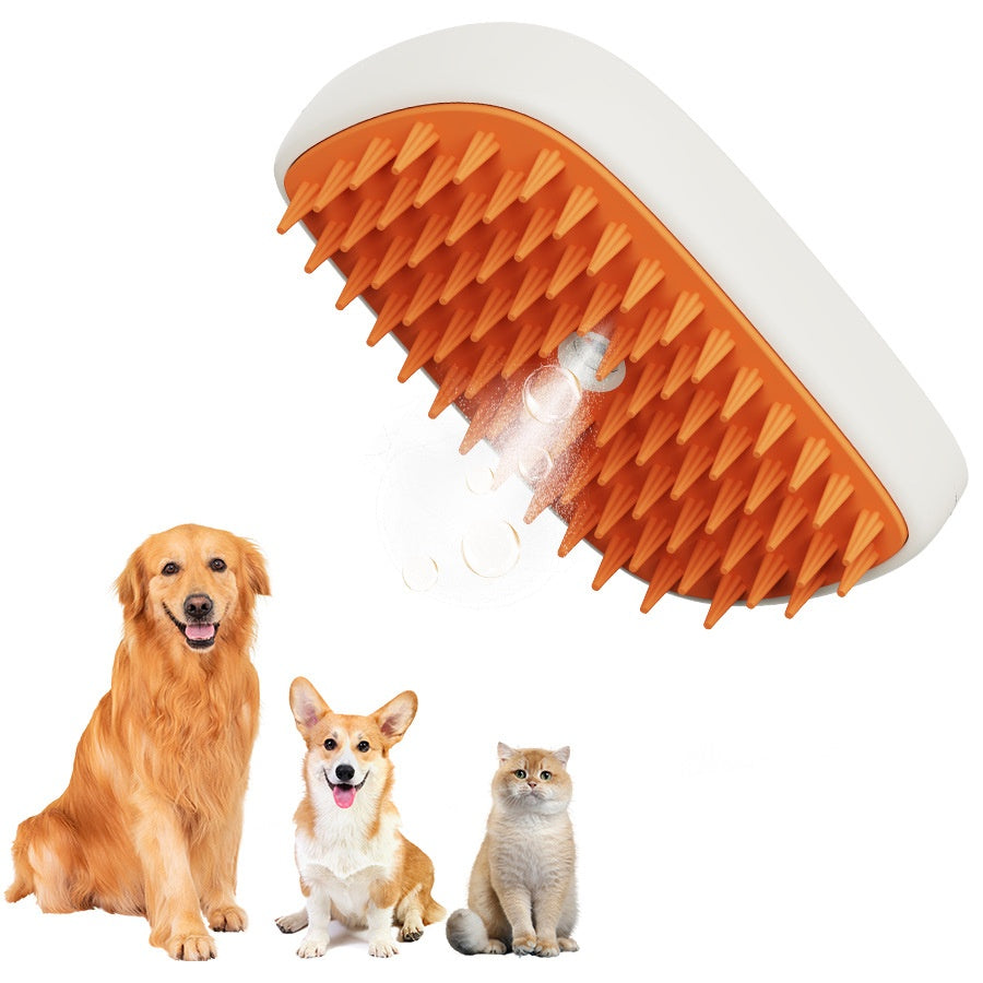 Rechargeable Pet Grooming Comb with Steam Spray