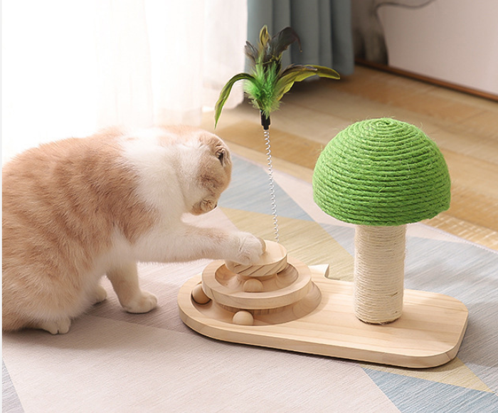 Interactive Cat Tree with Sisal Balls