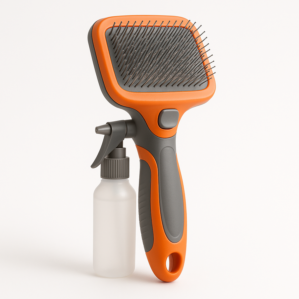 Self-Cleaning Dog Brush with Spray