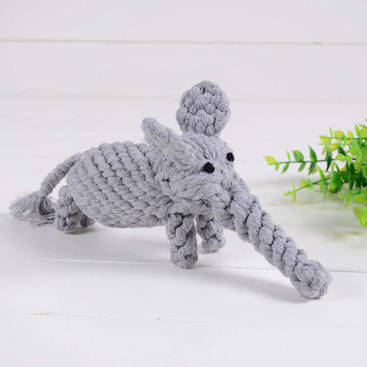 Durable Woven Elephant Chew Toy