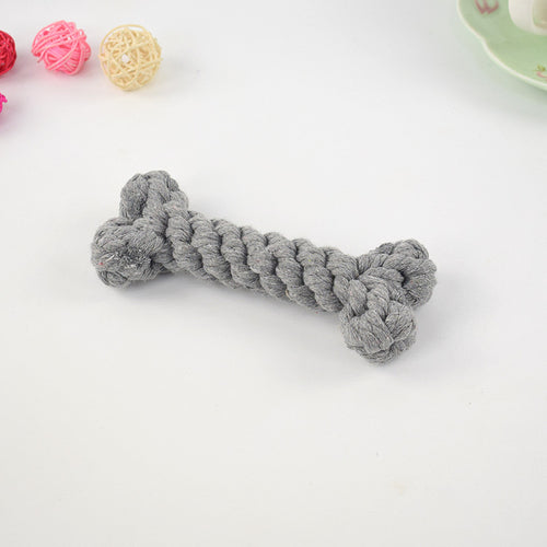 Squeaky Bone Chew Toy - Grey