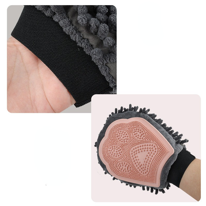 2-in-1 Pet Grooming Glove and Bathing Brush