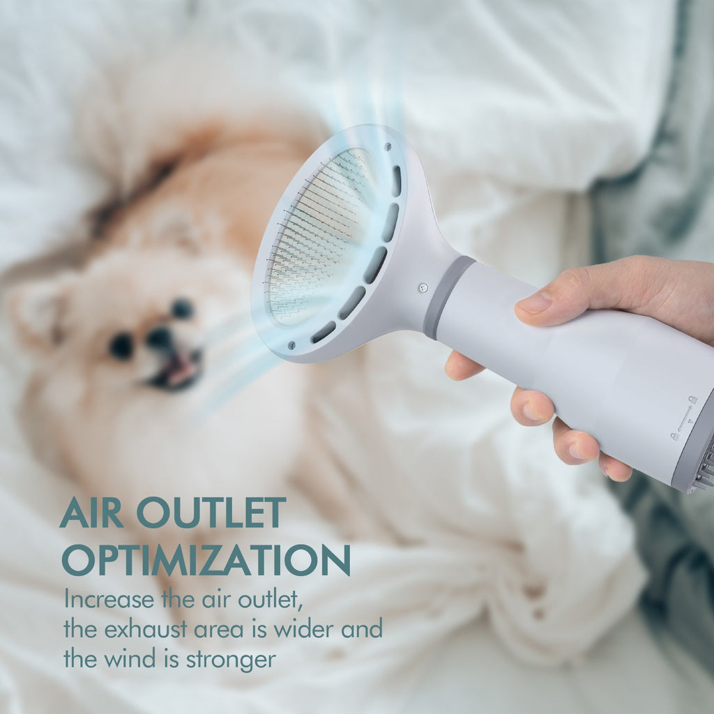 Pet Hair Dryer & Slicker Brush for Effortless Grooming