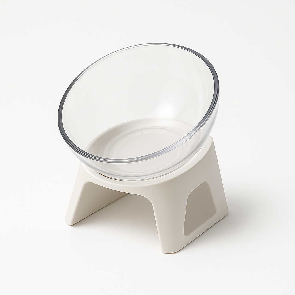 Tilted Pet Feeding Bowl with Stand