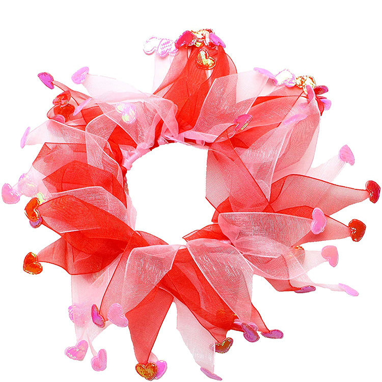 Valentine's Day Pet Hairband and Scarf Set