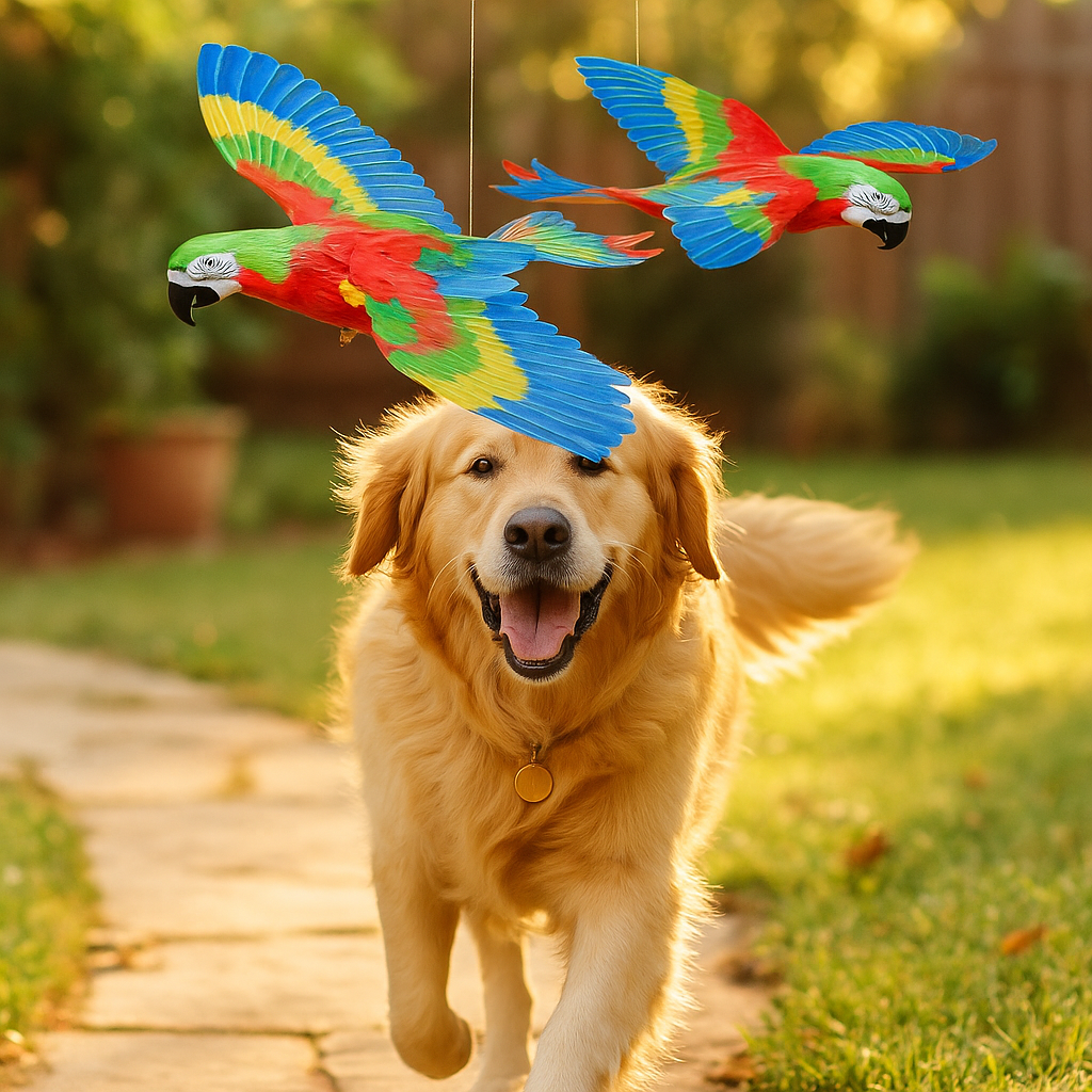 Interactive Hanging Bird Toy for Cats and Dogs - lifestyle