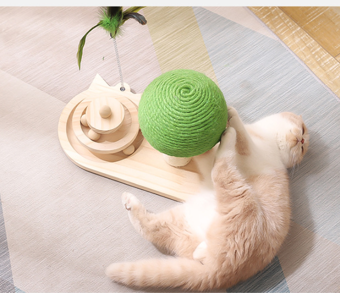 Interactive Cat Tree with Sisal Balls