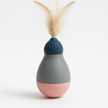 Interactive Cat Tumbler Toy with Goose Feather
