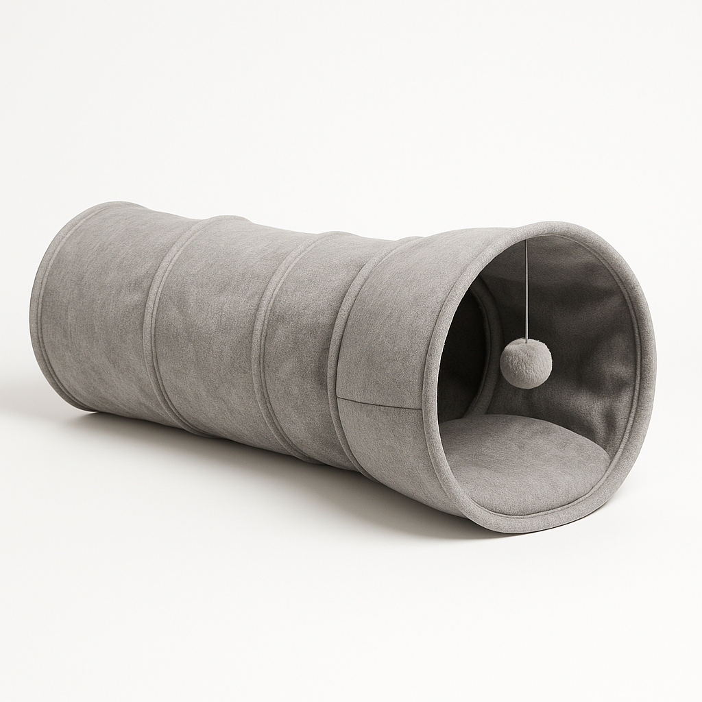 Foldable Cat Tunnel & Cave Bed for Play and Relaxation