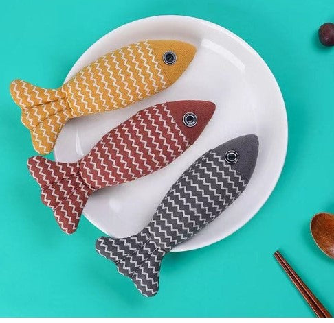 Cute Fish Pillow Toy for Cats