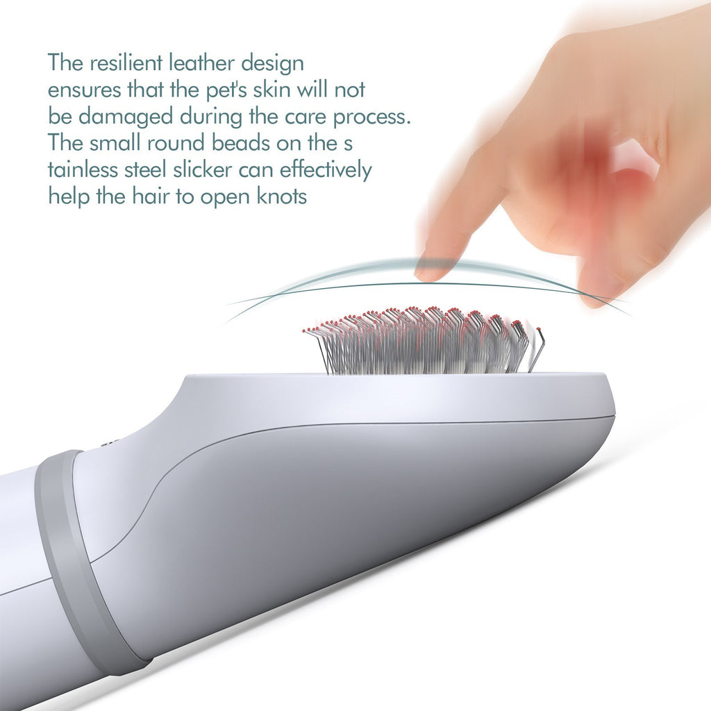Pet Hair Dryer & Slicker Brush for Effortless Grooming