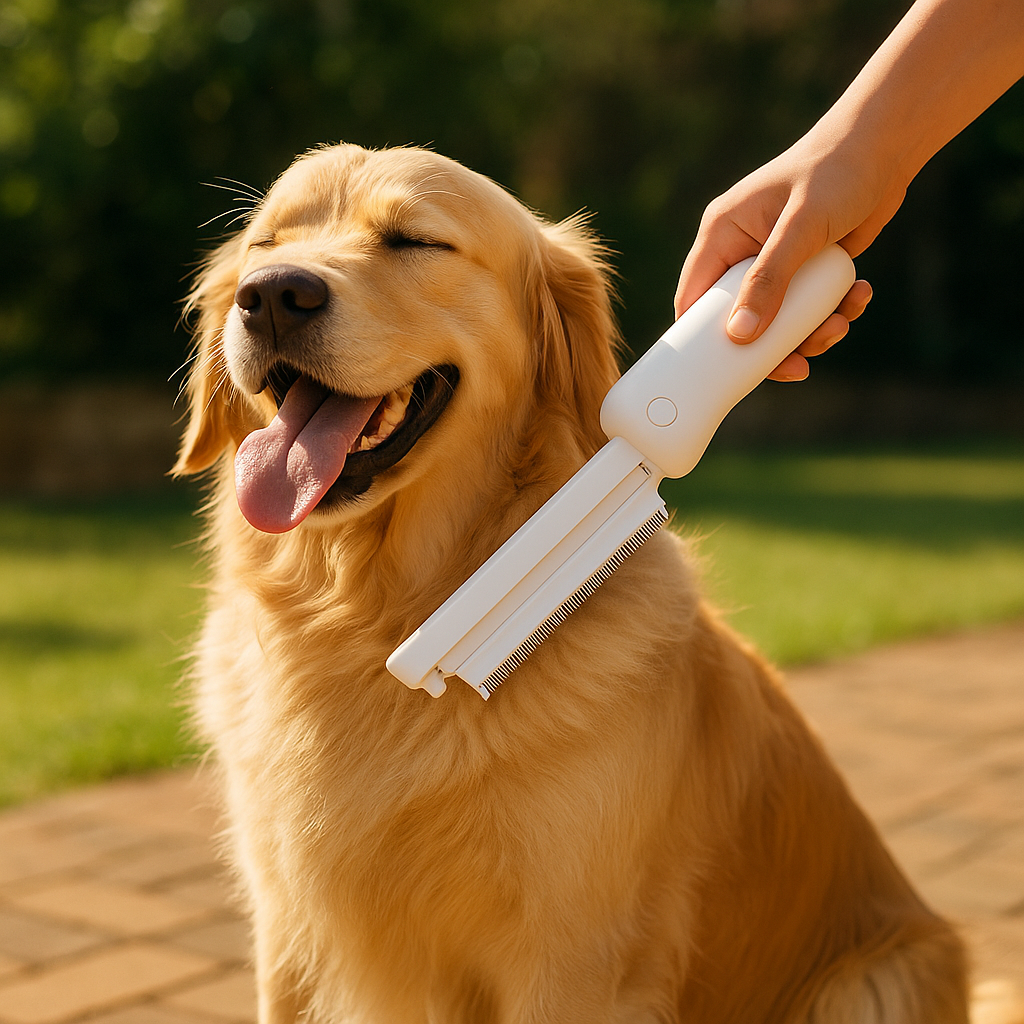 Pet Grooming Brush for Dogs and Cats - lifestyle