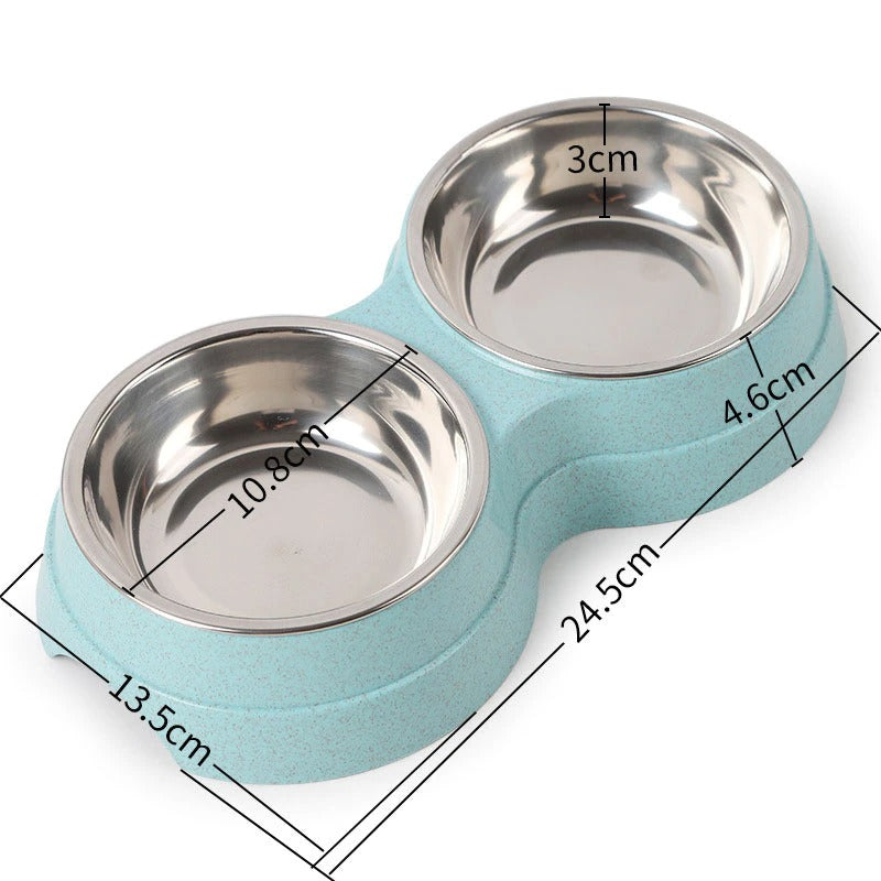 Double Pet Bowls for Food and Water