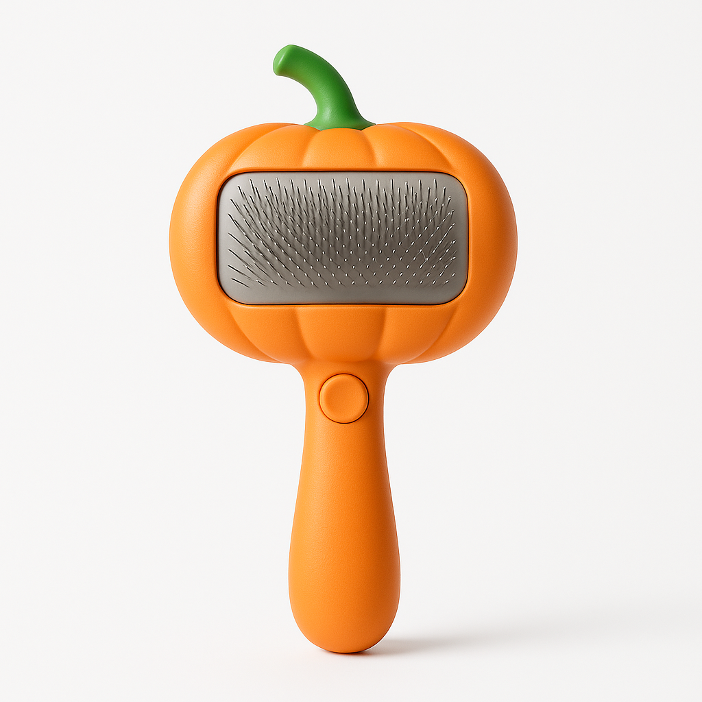 Self-Cleaning Pumpkin Grooming Brush