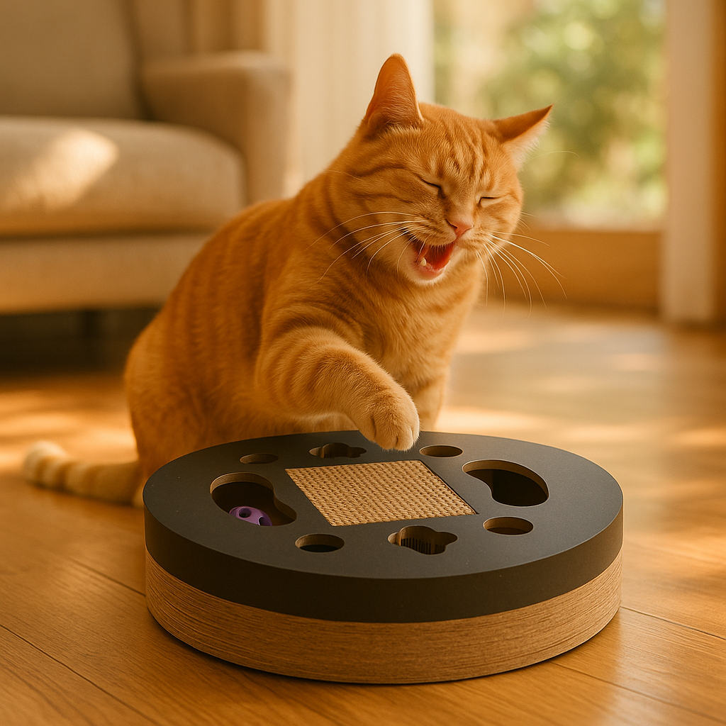 Corrugated cat scratch board cat toy - lifestyle