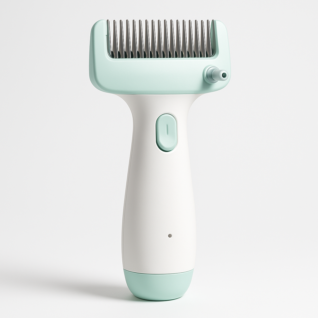 Rechargeable Pet Grooming Comb with Steam Spray