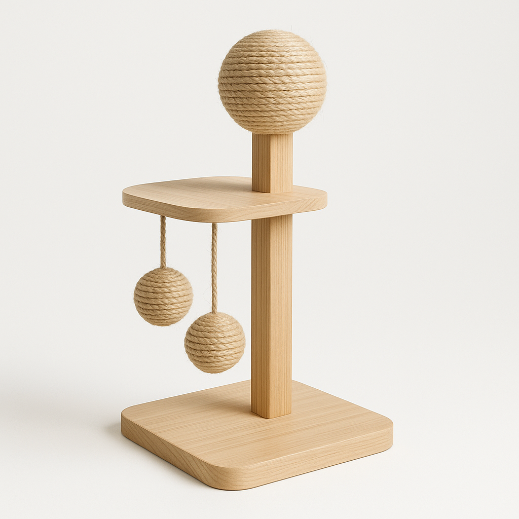 Interactive Cat Tree with Sisal Balls