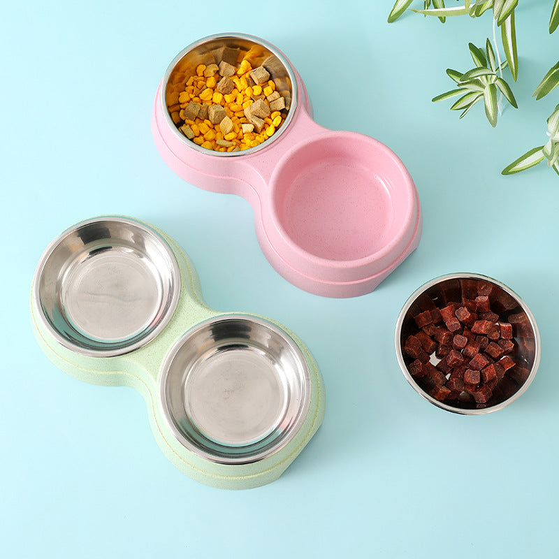 Double Pet Bowls for Food and Water