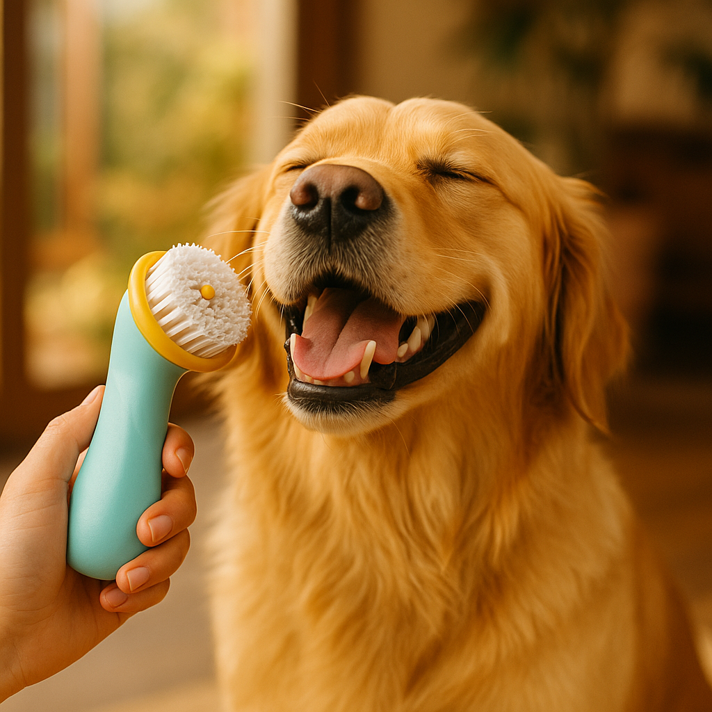 Handheld Pet Bath Brush for Dogs and Cats - lifestyle