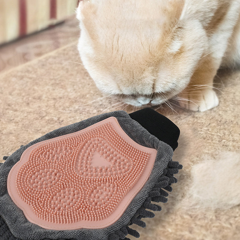 2-in-1 Pet Grooming Glove and Bathing Brush