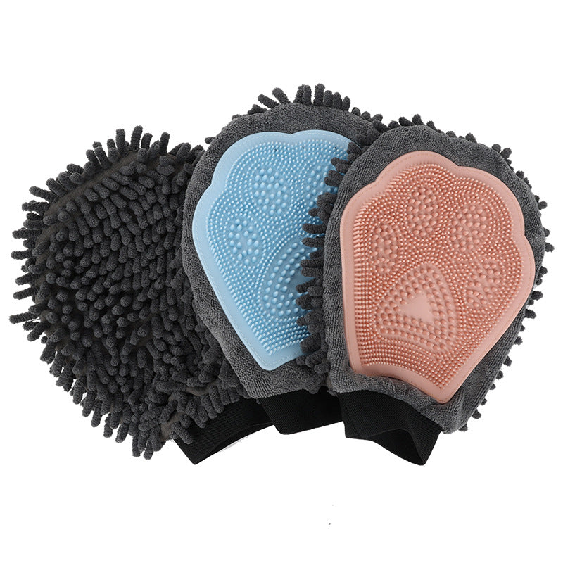 2-in-1 Pet Grooming Glove and Bathing Brush